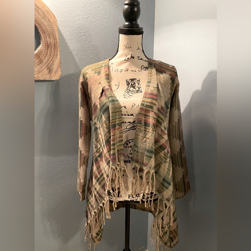 Earthbound Cardigan with tasslea Boho Bohemian